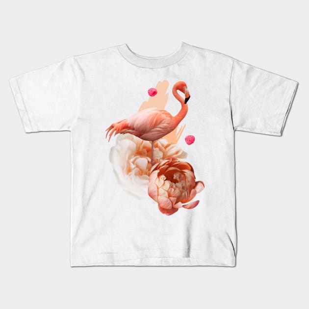 Flamingo Kids T-Shirt by Rene Martin